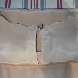 Vintage cream scalloped blouse